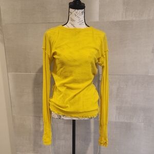Love Moschino Bright Yellow Long Sleeve Top